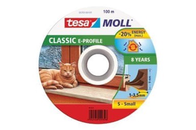 TESA Brtva za prozore i vrata gumena E 9x4 mm 100 m, smeđa