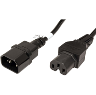INLINE Kabel za napajanje 16811, C14-C15, 2 m, crna
