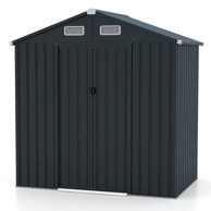 COSTWAY Vrtna kućica za alat 193 x 129 x 196 cm, siva