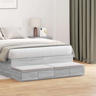 Ladice za krevet 120x36,5x16,5 cm konstruirano drvo, siva sonoma