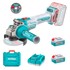 TOTAL akumulatorska kutna brusilica 20 V, 125 mm, 1200 W, TAGLI2120272E, set s 2 baterije 5 Ah i punjačem