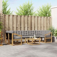 Set vanjskih sofa s jastucima 8 kom, bijela/svijetlo siva