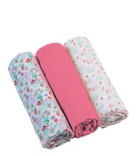 BABYONO Muslin Tetra pelene, Srce, roza