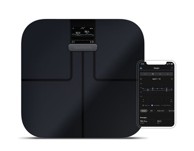 GARMIN Pametna vaga Index S2, do 16 korisnika, Wi-Fi, BT, mjeri težinu, indeks tjelesne mase, masno tkivo, mišićnu masu, crna