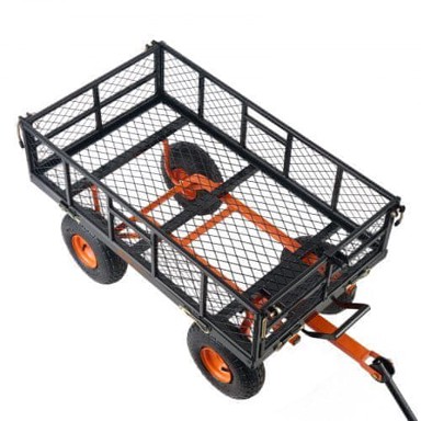 VEVOR Vrtna prikolica za otpad, 1870 x 535 x 520 mm, nosivost 399,2 kg, metalna