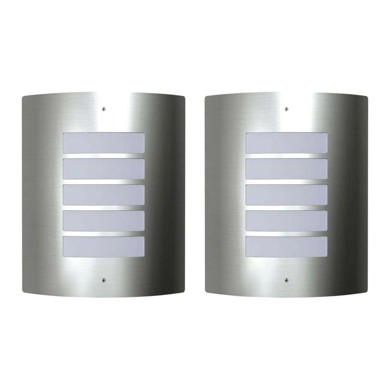Dvije vodootporne zidne lampe, 60 W, nehrđajući čelik