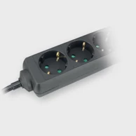 COMMEL 232-521 peterostruka prenosiva utičnica 16 a 250 v ~ 3500 w, crna