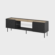 CAMA Komoda za TV Onda, 180x40x39-58 cm, zid/pod, crna