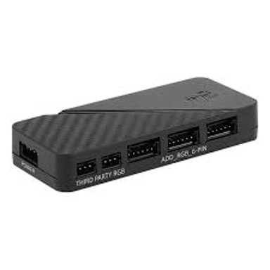 AEROCOOL USB hub H66F, crni