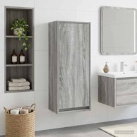 Zidni umivaonik s policom, sivi sonoma, 35 x 20 x 81 cm