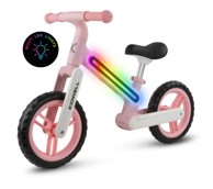 KIDWELL Dječji bicikl bez pedala Suno s LED rasvjetom pink