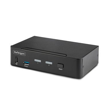 STARTECH KVM preklopnik D86A2-2-PORT-8K-KVM, 2-portni, 8K, crni