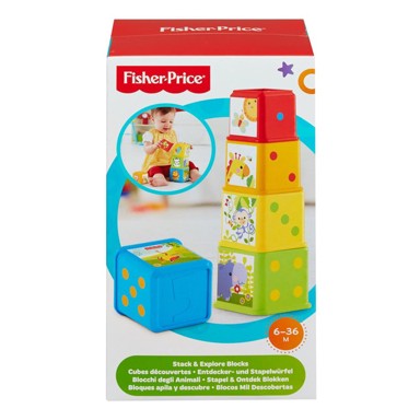 FISHER PRICE Šarene kocke za slaganje, šarene