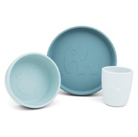 DONE BY DEER Set za jelo Stick&Stay, Deer friends Blue