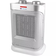 Keramički ventilatorski grijač, bijelo-srebrni