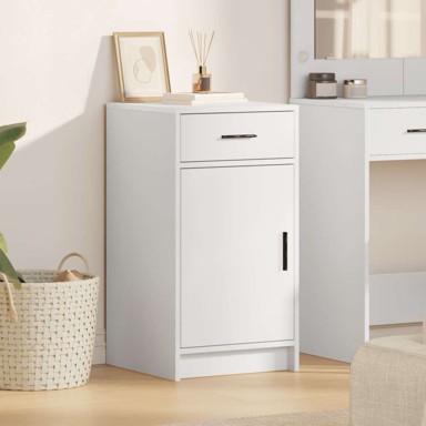 Sideboard, 40x41x75 cm, obložena drvom, bijela