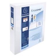 EXACOMPTA Uložna mapa, A4, 4D ringa fi 40 mm, hrbat 60 mm, bijela
