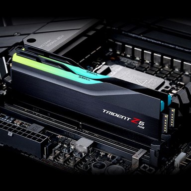 G.SKILL Trident Z5 RGB RAM memorija DDR5, 8000 MHz, CL38, XMP 3.0, 32 GB Dual-Kit, crna (F5-8000J3848H16GX2-TZ5RK)