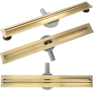REA Tuš kanalica NEOX SLIM PRO, 60 cm, brušeno zlato