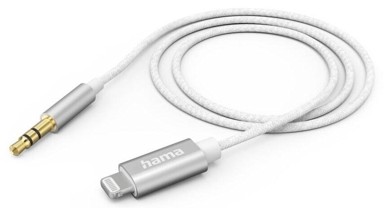 HAMA Audio kabel Lightning – 3,5 mm jack, 1 m, bijeli