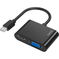 HAMA Mini DisplayPort na HDMI i VGA adapter, crni