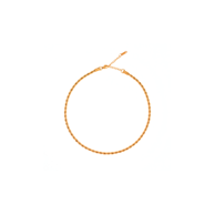 IMMACULATI Ogrlica Ropie N G, nehrđajući čelik, pozlata 18K