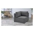 BOBOCHIC PARIS Tamno siva modularna sjedeća garnitura od samta (promjenjiva) Nihad modular, 96x96x88 cm