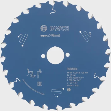 BOSCH List kružne pile Expert for Wood, 190x30 mm, 24 zuba, ATB