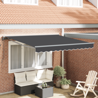Skrovita tenda 350x250 cm, antracit
