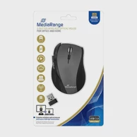 MEDIARANGE Bežični miš, optički, crno-sivi