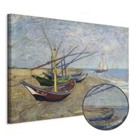 Slika Vincent van Gogh – Fishing Boats on the Beach, 120x80 cm, Premium Print