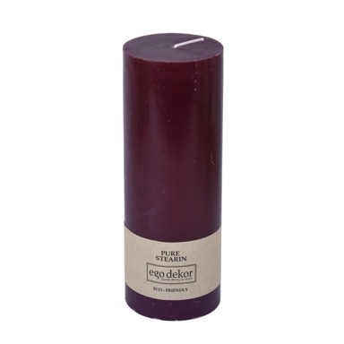 EGO DEKOR Tamnocrvena svijeća Eco candles Friendly, 60 h