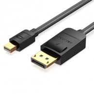 VENTION Kabel Mini DP (M) na DP (M), 1,5 m, crni