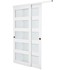 VEVOR Klizna vrata ormara, 5 panela, matirano staklo, 1524x2032 mm, bijela