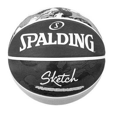 SPALDING Košarkaška lopta Sketch Dribble, gumena, crna