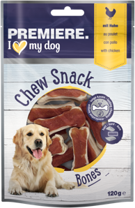 PREMIERE Poslastica za pse Chew Snack s piletinom, 12 kom