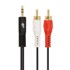 Kabel 3,5 mm mini jack na 2x RCA M/M 1,5 m