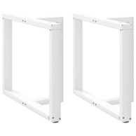 Noge za blagovaonski stol t-oblika od čelika, 2 kom, 90 x 35 x (72-73) cm, bijela