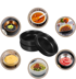 NIKCORP Keramičke zdjelice za umake Wasabi Sushi, 70 ml, okrugle, mat glazura, crna, 6 kom