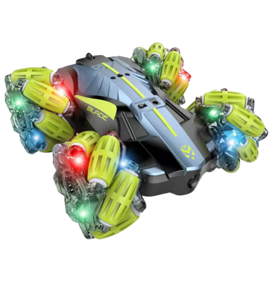 KAZOO Auto na daljinsko upravljanje rukom C049, RGB osvjetljenje, kretanje u svim smjerovima, 2 kontrolera, zelena boja