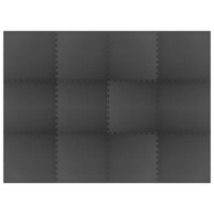 Podne prostirke Komplet12, EVA pjena, crna, 12 kom, 4,32 m²