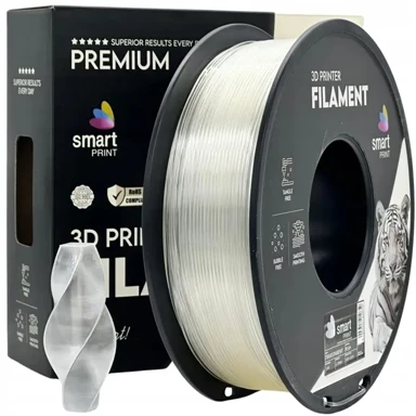 PREMIUM 3D filament PLA+ Transparent 1 kg, prozirno