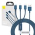 BASEUS Kabel, Superior Series, 3u1, USB na micro USB / USB-C / Lightning, 3.5A, 1.2m 