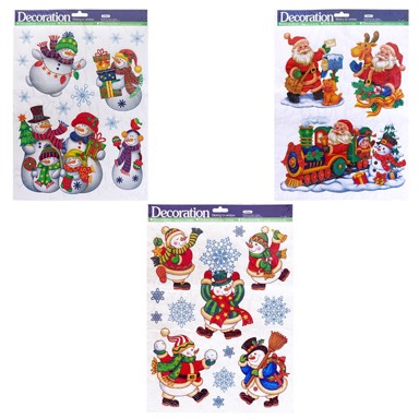 Božićne naljepnice za staklo, 31,5x42 cm
