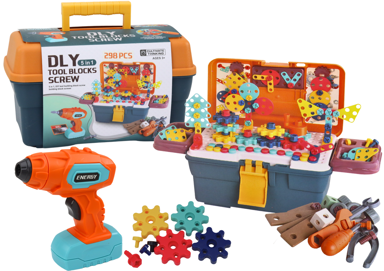 3D građevinske puzzle kocke u DIY kutiji