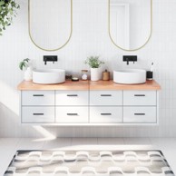 Kupaonska radna ploča svjetlosmeđa 180x60x6 cm tretirano drvo