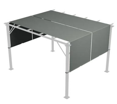 HOMESTAR Zamjenski krov pergole, 488 x 122 cm, tamnosiva