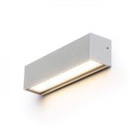 RENDL Zidna lampa, Camargue, saten staklo, 230V, LED 6W, IP65, 3000K, srebrno siva
