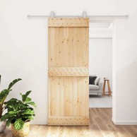 Klizna vrata 80x210 cm, prirodno-bijela
