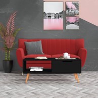 Stolić za kavu crni 100 x 49,5 x 43 cm od iverice
